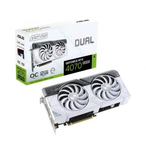 47542 vga asus dual geforce rtx 4070 super white oc edition 12gb gddr6x