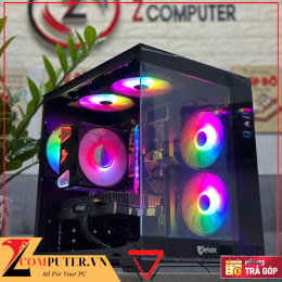 BỘ MÁY TÍNH B760M E PRO/I5 12400F/RAM 16GB/SSD 256GB/VGA RTX2060 6GB/700W/TẢN KHÍ/CASE BỂ CÁ KÈM 5 FAN LED 4 10
