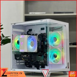 BỘ MÁY TÍNH B760M/I5 13400F/RAM 16GB/SSD 500GB/VGA GTX 1650 4G/550W/TẢN KHÍ/CASE BỂ CÁ KÈM 3 FAN LED WHITE